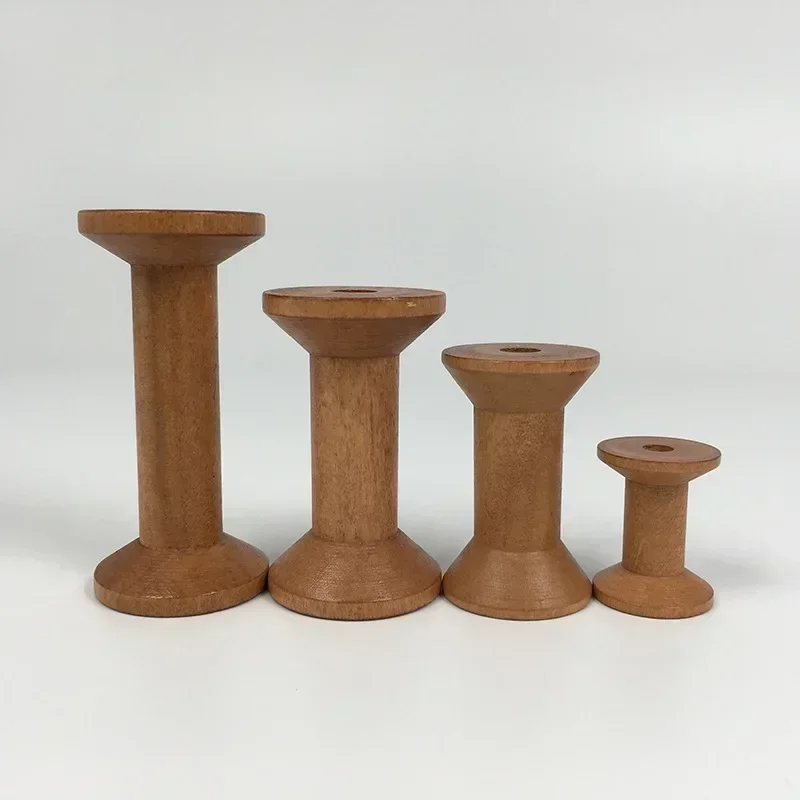 1Pc Brown Big Wood Empty Spool - Organza Ribbon Spool avaliação e preço