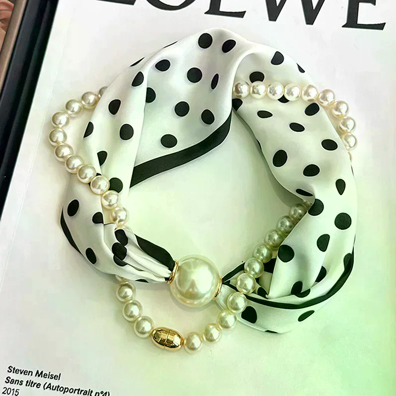 Magnetic Narrow Elegant Satins - Pearl Trim Chain avaliação e preço