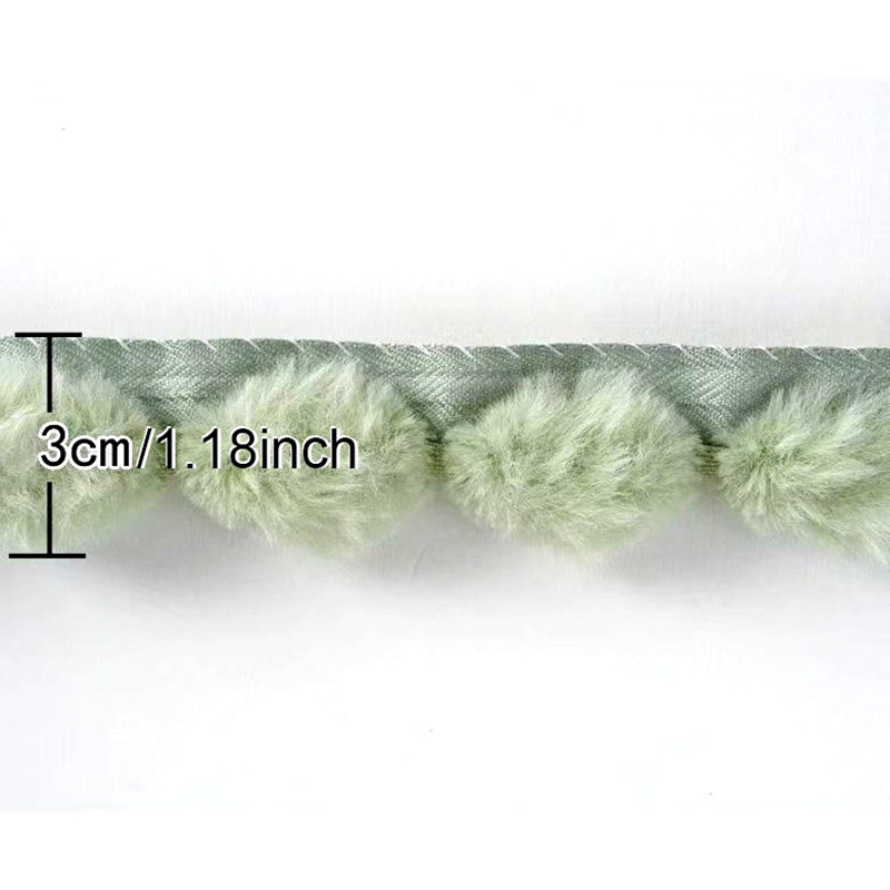 3cm Faux Rabbit Fur Pom Pom Ba - Fringe Ribbon Sewing avaliação e preço