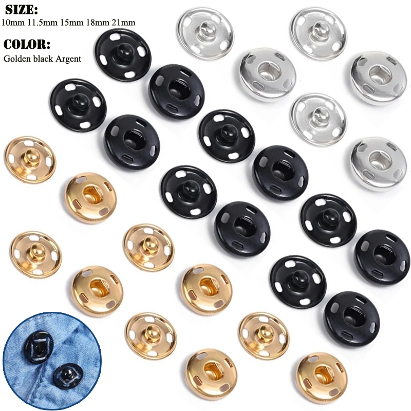 10/50 Set 8-10mm Metal Sew-on  - Iron On Stud Set avaliação e preço