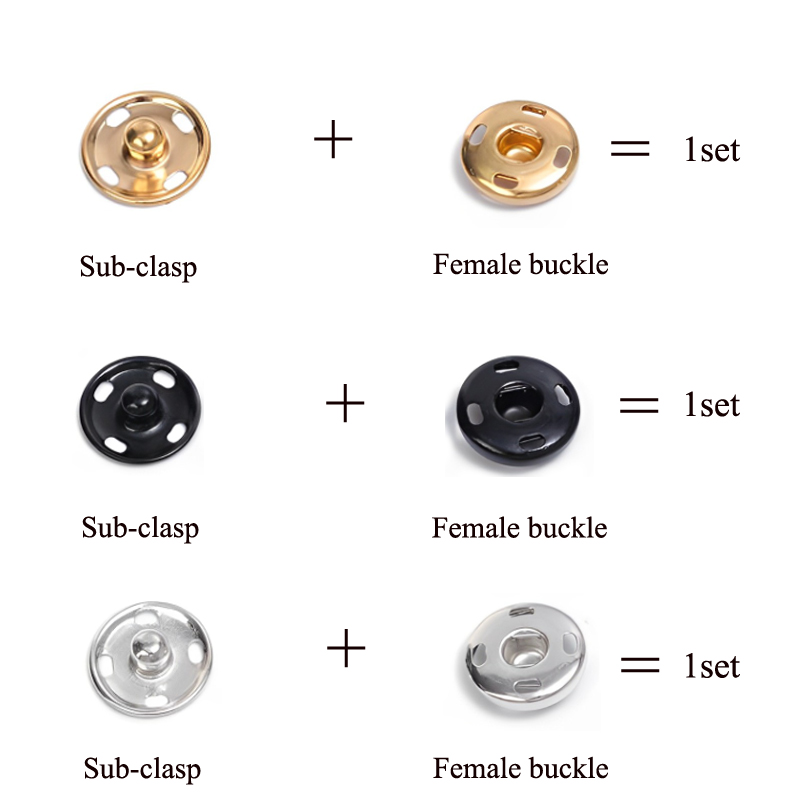 10/50 Set 8-10mm Metal Sew-on  - Iron On Stud Set avaliação e preço