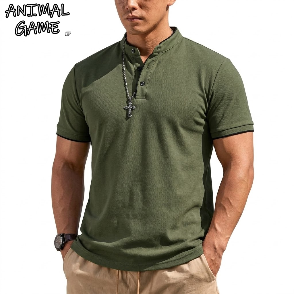 Summer Short Sleeve Henley Shi - Embellish Knit avaliação e preço