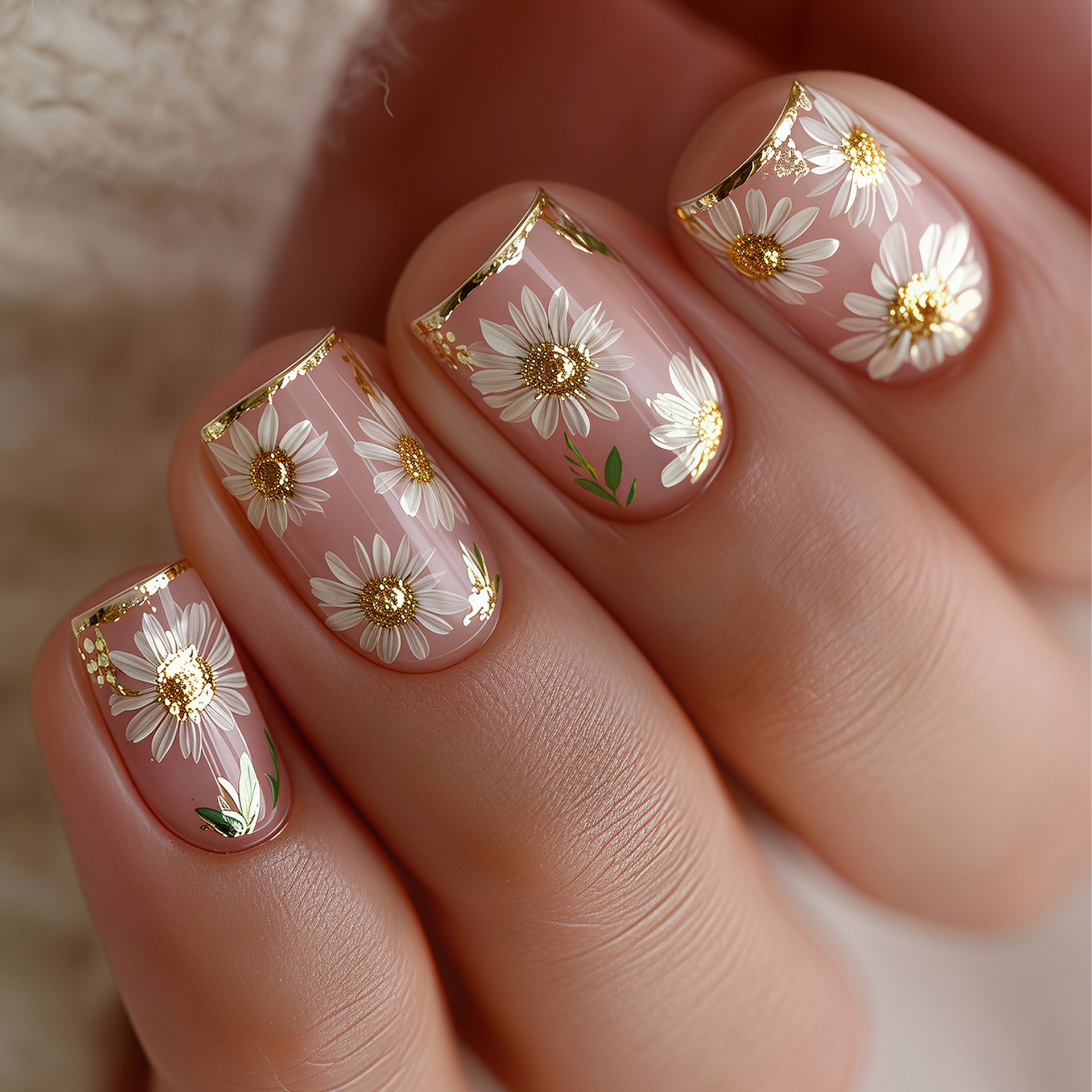 Short Square fake nails golden - Embroidery Embellishments avaliação e preço