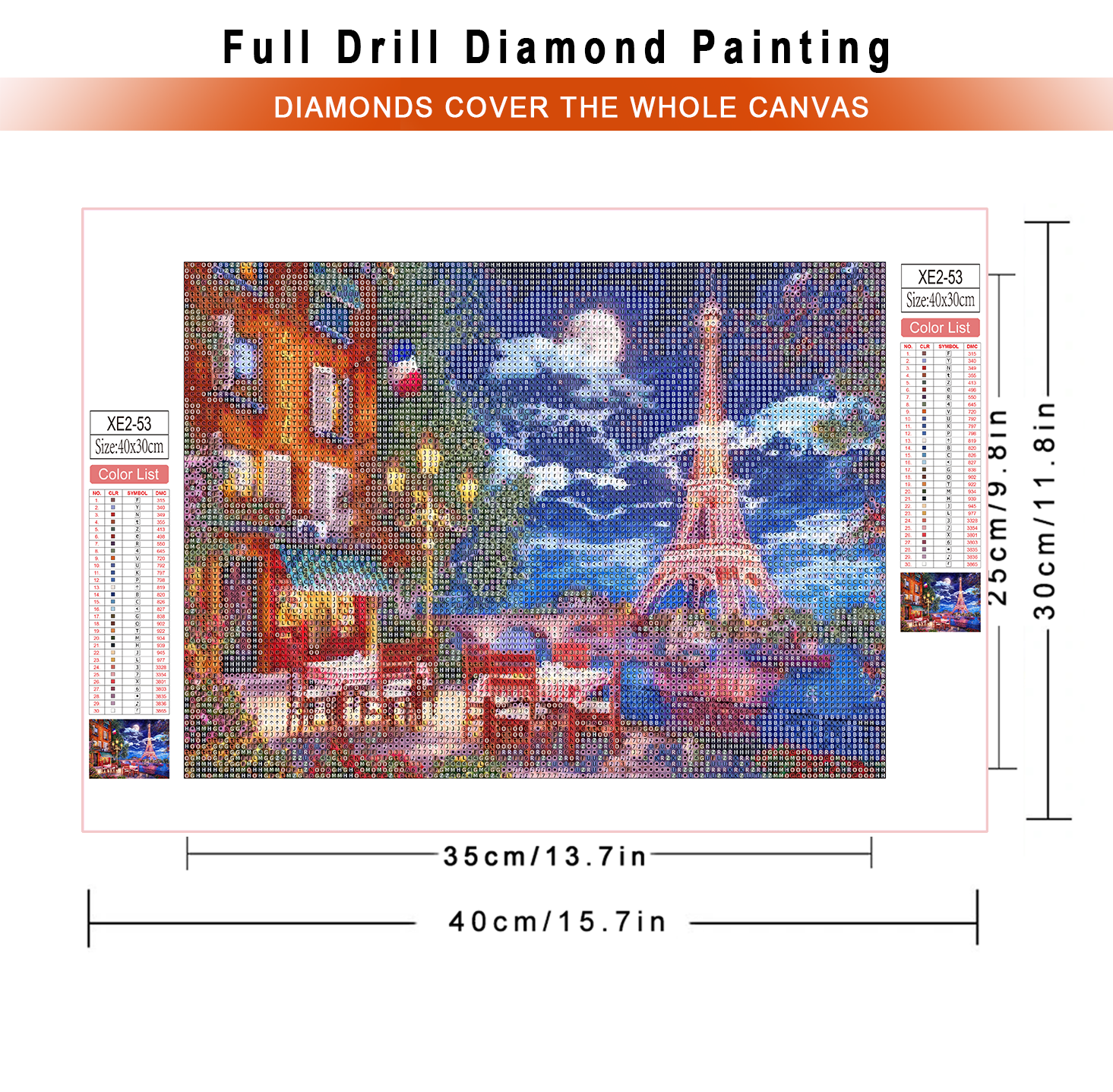1pc frameless  diamond paintin - Embroidery Embellishments avaliação e preço