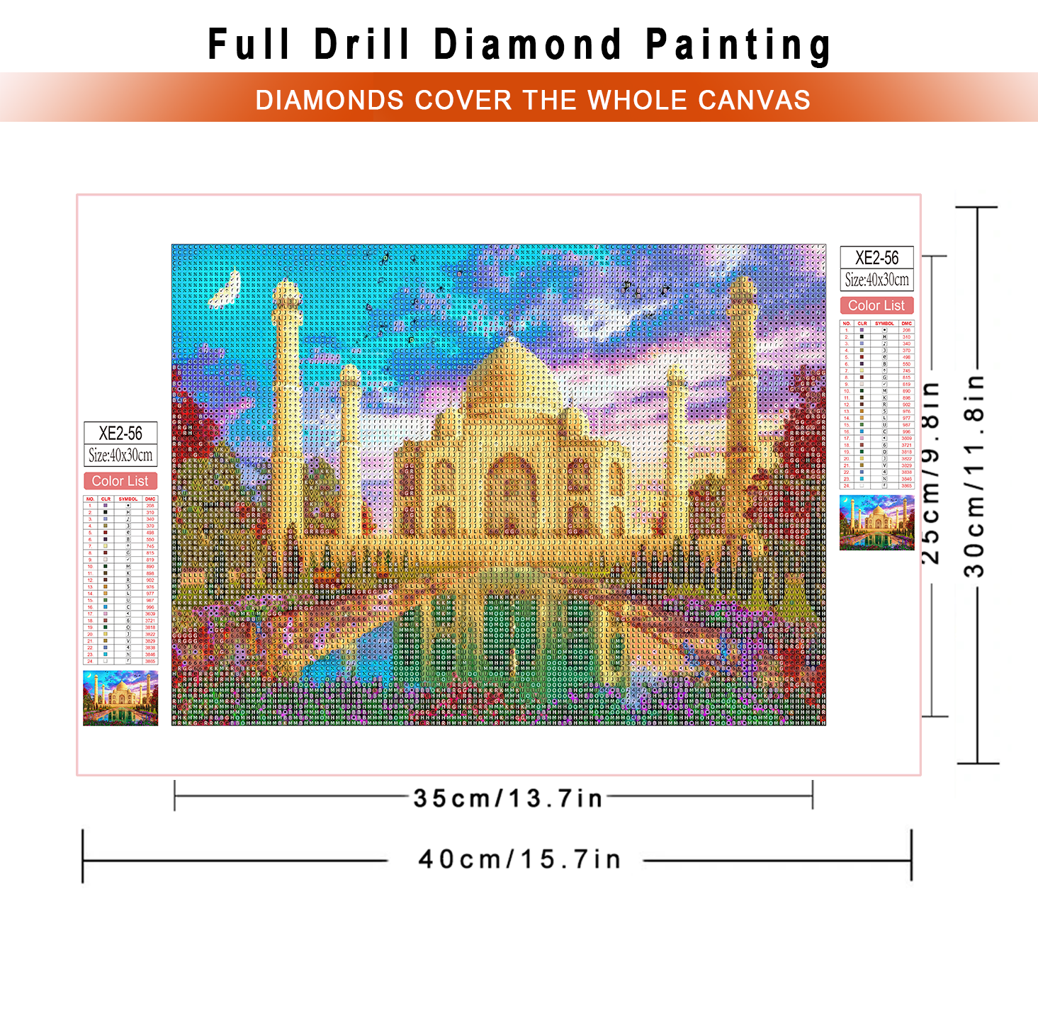 1pc frameless  diamond paintin - Embroidery Embellishments avaliação e preço