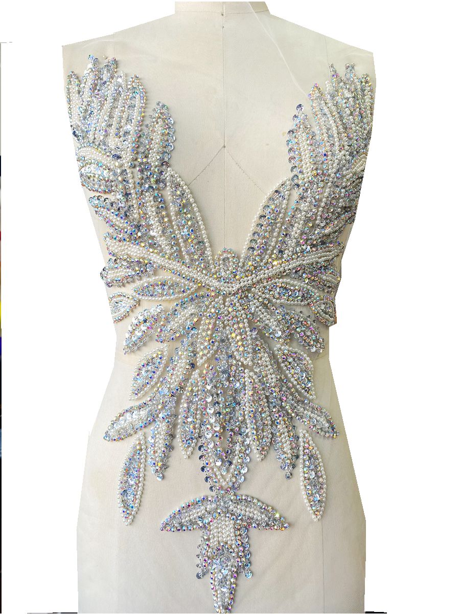 Luxury Beading Mesh Pearls Cry - Crystal Mesh Fabric avaliação e preço