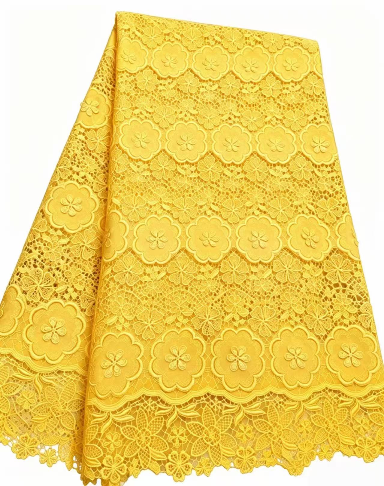 African Guipure Cord Lace Fabr - Sew On Rhinestone avaliação e preço