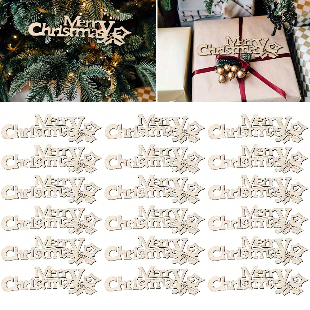 10/20/100Pcs Merry Christmas W - Embellishments For Scrapbooking avaliação e preço