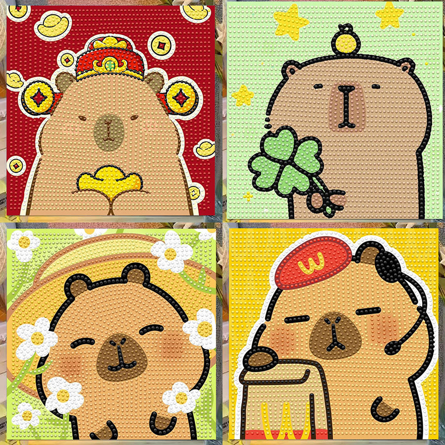 Cartoon Capibala Crystal Diamo - Embroidery Embellishments avaliação e preço
