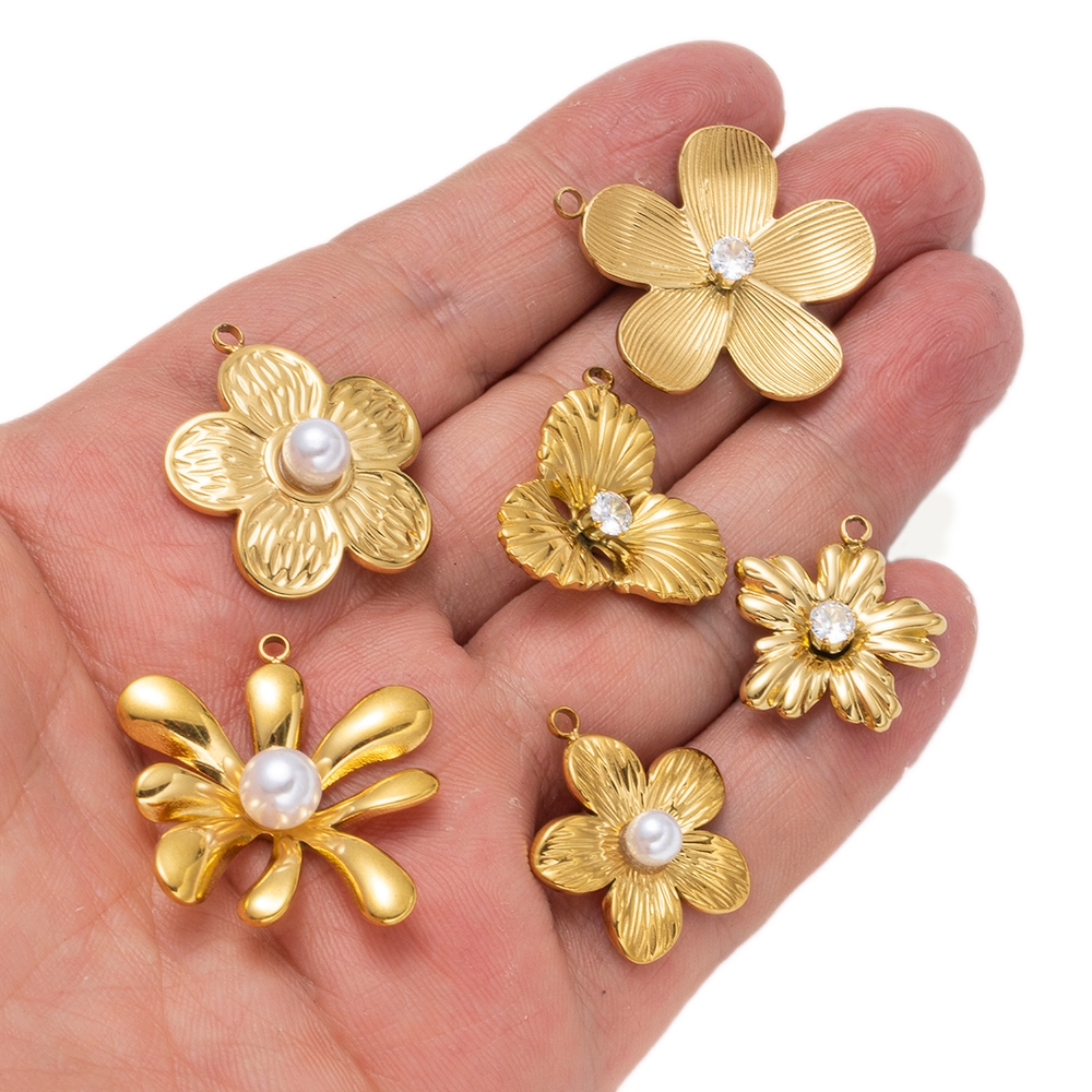 5pcs Gold Stainless Steel Flow - Embellishment Crafts avaliação e preço