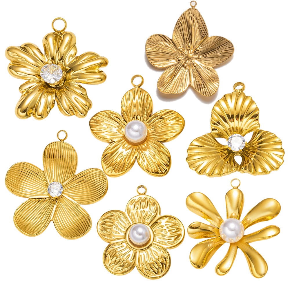 5pcs Gold Stainless Steel Flow - Embellishment Crafts avaliação e preço