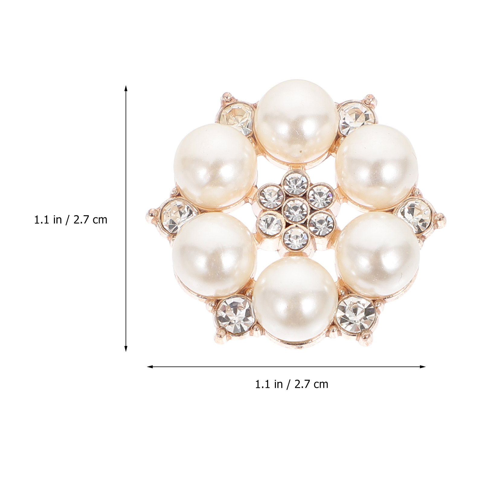 30Pcs Pearl Flower Button DIY  - Embellishment Crafts avaliação e preço