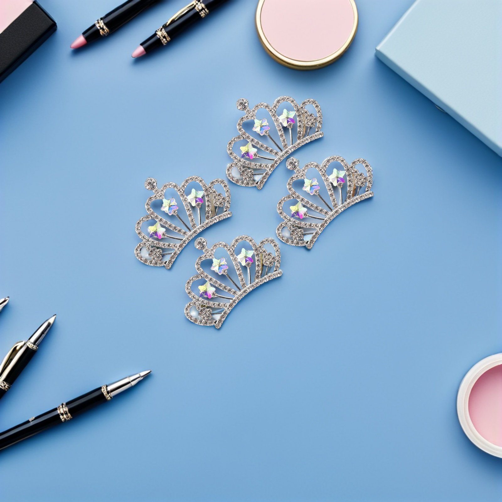 10Pcs Rhinestone Crown Embelli - Craft Embellishments avaliação e preço