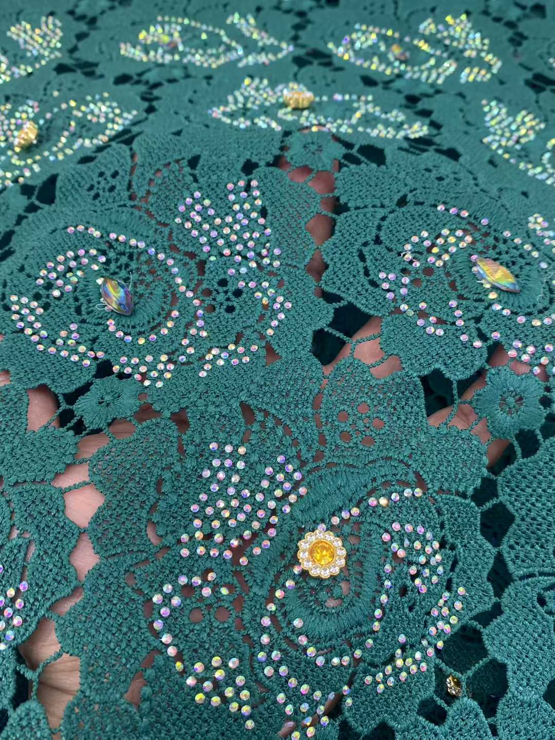 Latest Cord Guipure Lace Fabri - Crystal Mesh Fabric avaliação e preço