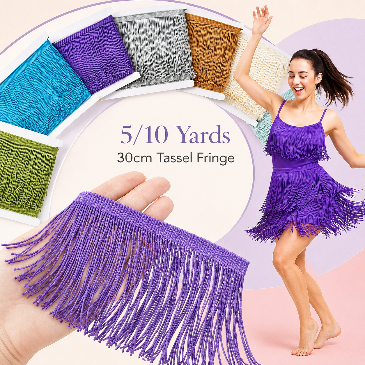 5/10Yards Meetee 30cm Long Fri - Fringe Ribbon Sewing avaliação e preço